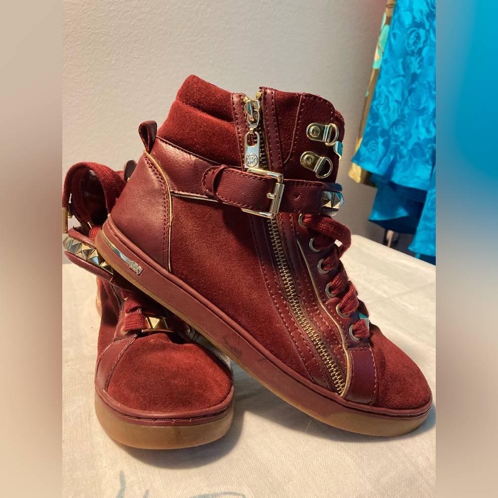 Red suede shoes
